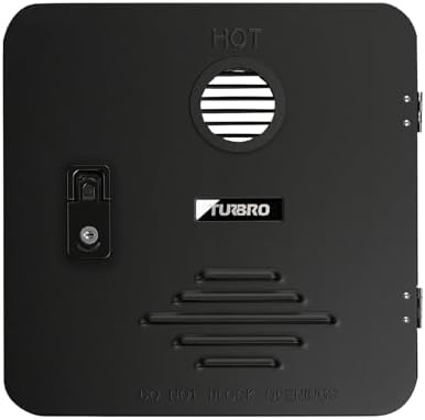 TURBRO 15 x 15 in RV Water Heater Door Kit, ONLY Door Replacement, Black by TURBRO