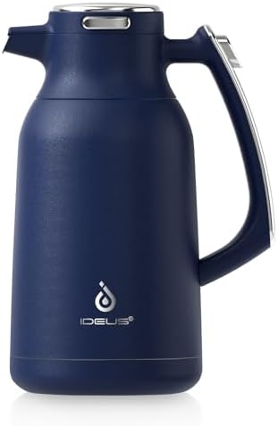 IDEUS Thermal Coffee Carafe 68oz, Beverage Dispenser Navy Blue by IDEUS