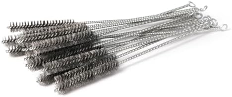12 Inch Pipe Cleaning Brush Set with Stainless Steel Bristles, Steel Wire Tube Brush Kit for Auto Parts Polishing, Machining, Bottles, Tubes, Etc.（15mm-20pcs） - Image 7