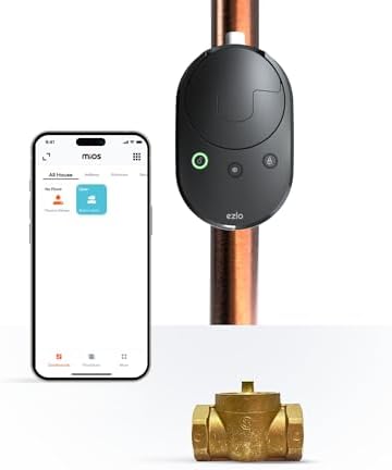 Ezlo WiFi + Z-Wave Smart Water Shut-Off Built-in Smart Hub & Ball Valve Kit – 1¼"", EZL-WV3PARENT-US by PropertyEmpowered