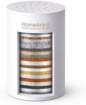 1 Pack Shower Filter Replacement Cartridge for Hard Water Softener, High Output Refill, Chlorine Fluoride Remover, Standard Cartridge, Skin & Hair Care, Easy Install, White by HomeAra