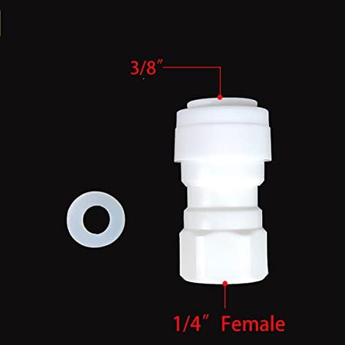 3/8" to 1/4" Female Quick Connector,Push to Connect Fitting Ball Valve,Tee,Straight Union,Eblow Union Tube,for RO Systems, Filter,Water Purifiers 10Pcs (L+S) - Image 2