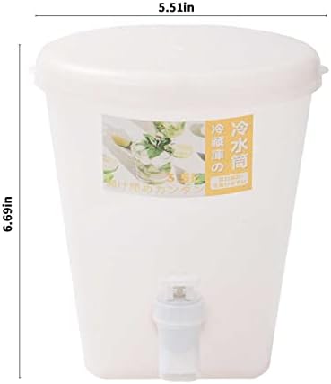 Generic 0.9 Gallon Fridge Beverage Drink Dispenser with Leak-proof Spigot, 2024 New Plastic Cold Drink Juice Beverage Dispenser Jug for Party Drink, Iced Tea, Lemonade, White - Image 2