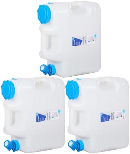 RedSwing 3 Pack 4.9 Gallon/18.5L Portable Water Container with Spigot, Water Storage Carrier for Camping Outdoor Hiking Backpacking, BPA Free by RedSwing