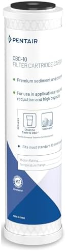 Pentair Pentek CBC-10 Under-the-Counter Carbon Water Filter, 10-Inch, Carbon Block Cartridge with Bonded Powered Activated Carbon (PAC) Filter, 2.5” x 10”, 0.5 Micron by PENTAIRPENTEK