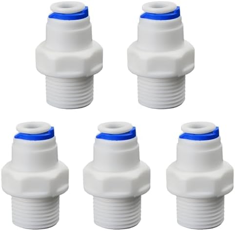 3/8"M to 1/4" Tube Push-Fit Adapter by Unknown