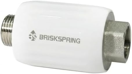 Salt Free Water Descaler, Water Heater Softener, Prevent Scale Buildup On Heaters, Faucet, Smart Toilet & Washer, Scale Inhibitor Inline System, 3-Year Durability, 1/2" Fitting by BriskSpring