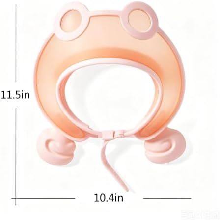 Baby Shower Cap Washing Hair Visor Shield Kids Bath Shampoo hat Toddler Prevents Water from Pooling in Face (Pink pilot) - Image 2