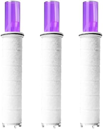 VCF Vitamin C Shower Filter Refills — Multi-Stage Filtration, Lavender Aromatherapy for Soothing Stress Relief (3 Cartridges) by AroumaTeq