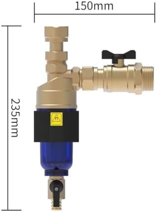 DN20 3/4" External Thread Magnetic Prefilter For Underfloor Heating Systems, For Wall Mounted Boilers, Stainless Steel Mesh Screening, Boiler Sludge Separator, Rust Sediment Removal(Gold) - Image 3