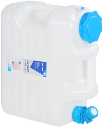 REDCAMP 5 Gallon/18.5L Portable Water Container with Spigot, White by REDCAMP