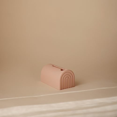 mushie Bath Spout Cover | Soft Silicone Bathtub Faucet Safety Guard for Kids | Universal Fit (Blush) - Image 2