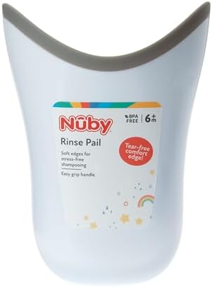 Nuby Tear-Free Rinse Pail, Aqua, 5 Inch (Pack of 1) - Image 5