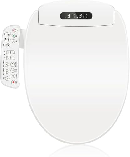 Electric Bidet Toilet Seat, Filtered & Unlimited Warm Water, 8 Modes Spa Wash, Warm Air Dryer, Heated Seat, Self-Clean Stainless Steel Nozzle, HD Night Light. 10-year warranty. (TB-26E, Elongated) - Image 3