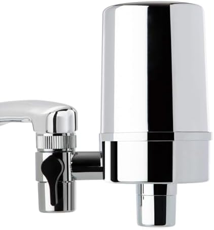 iSpring DF2-CHR Faucet Water Filter for Kitchen, Bathroom, or RV Sink – Water Filter for Sink Faucet, 500 Gallons Long Life, Chrome Finish by iSpring