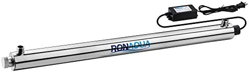 Ronaqua 55W Whole House UV Light Water Purifier, 12 GPM, 3/4'' MNPT Ports - Includes 2 Free Replacement Bulbs, Long-Lasting Performance, Ideal for Well & City Water - Image 2