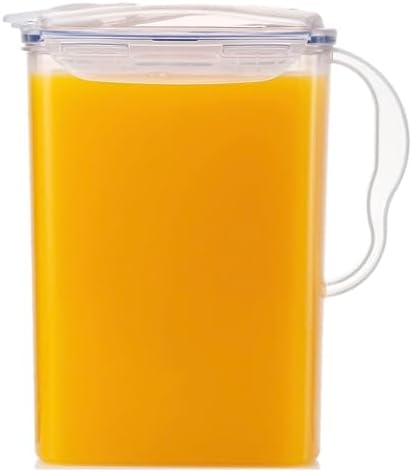 LocknLock Aqua Fridge Door Water Jug | Clear Pitcher | BPA Free Plastic Pitcher with Lid | 3 Quart Pitcher with Lid for Water, Juice, Tea & More Beverages, Clear by LocknLock