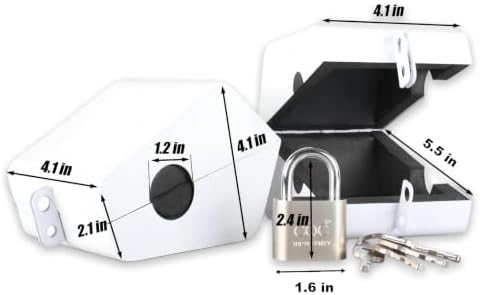 Outdoor Faucet Locking System with Padlock, White - Image 3