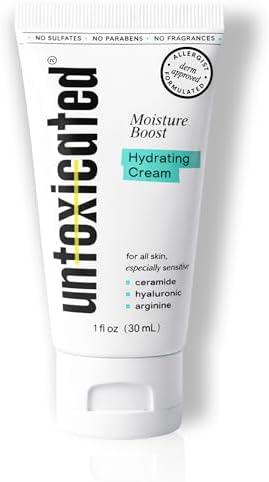 Untoxicated Sensitive Skin Moisturizer for Face & Body – Barrier Repair Cream with Ceramides & Hyaluronic Acid | Free from 99%+ of Common Skin Irritants – TSA-Approved 1oz Travel Size (1) by Untoxicated