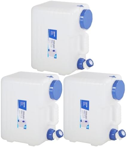 RedSwing 3 Pack 4 Gallon/15L Portable Water Container with Spigot, Water Storage Carrier for Camping Outdoor Hiking, BPA Free by RedSwing