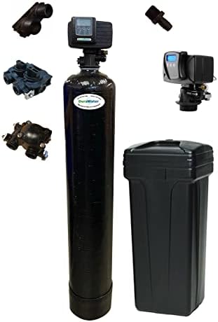 Fleck 5600 SXT 48K Water Softener/Iron Filter, 1" Bypass, Black by DuraWater