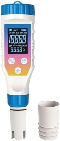 Digital Water Tester 7-in-1 pH/EC/TDS,Hydrogen,± 0.1 pH Accurate by Yewhick