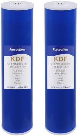 20x4.5 Inch KDF Water Filter, Heavy Metal Reduction (Lead, Mercury, Arsenic), Whole House Replacement Cartridge for 20" x 4.5" Housings by Purcooflow