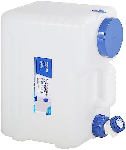 REDCAMP 4 Gallon/15L Portable Water Container with Spigot,Camping Water Jug,Camping Water Container, Large Water Tank,Portable Emergency Water Storage for Camping,Car,Hiking,Hurricane Supplies by REDCAMP