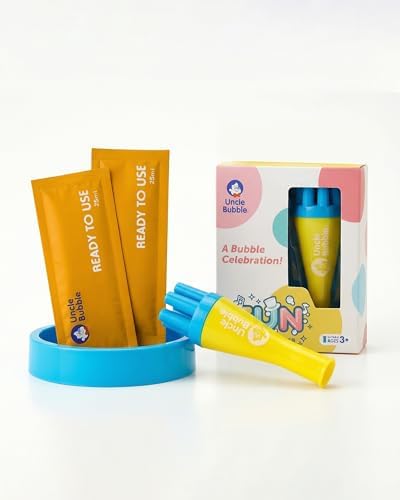 Uncle Bubble Mini Bubble Blower, Eco Pouch Version for Kids by UncleBubble