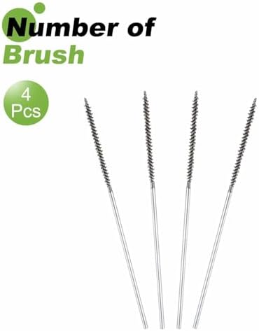 HARFINGTON 4pcs Wire Bore Brush 6 x 5/32" 1/8 Inch Shank Stainless Steel Bristles Cleaning Brush for Clean Car Part Tube Kitchen Garage - Image 3