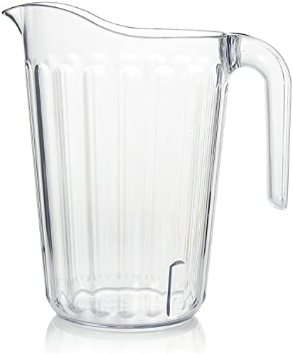 Arrow Clear Plastic Pitcher, 60 oz - Stackable Space-Saving Design - Dishwasher Safe - Ideal for Water, Beer & Juice - BPA Free - Made in USA by ArrowHomeProducts