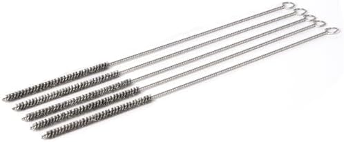 12 Inch Pipe Cleaning Brush Set with Stainless Steel Bristles, Steel Wire Tube Brush Kit for Auto Parts Polishing, Machining, Bottles, Tubes, Etc.（6mm-5pcs） by WMXXBRU