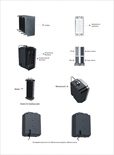 Water Purifier Machine Water Ionizer ORP+500 to -800 PH 2.5-11.2 Alkaline Acid Water Best Home Alkaline Water Filtration System/Instant heating58-136.4 °F/12,000 Liters Per Filter / 7 Water Settings - Image 5