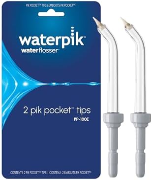 Waterpik Water Flosser Pik Pocket Replacement Tips, 2 Count PP-100E by Waterpik
