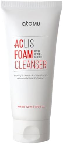 ATOMU Salicylic Acid Foaming Facial Cleanser for Oily Skin & Clogged Pores, BHA Oil Control Face Wash, 4.05 fl oz by ATOMU