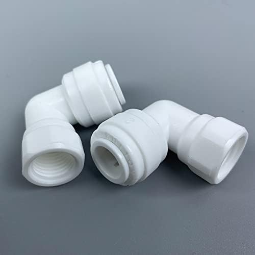 3/8" to 1/4" Female Quick Connector,Push to Connect Fitting Ball Valve,Tee,Straight Union,Eblow Union Tube,for RO Systems, Filter,Water Purifiers 20Pcs (L+S) - Image 2