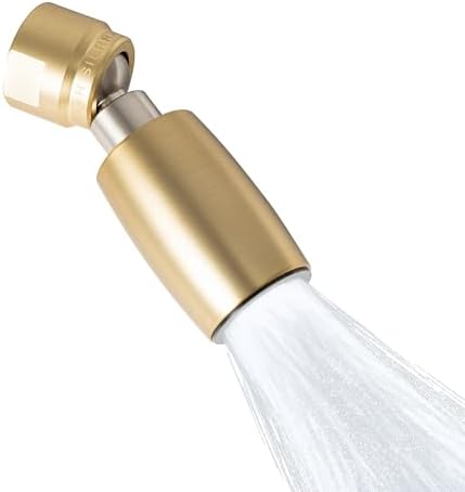 High Sierra® - CLASSIC™ Solid Lead-Free Metal 1.25 GPM Award Winning. Ultra Low Flow Shower Head. Patented Nozzle Never Clogs - Brushed Gold Finish by HIGHSIERRASHOWERHEADS