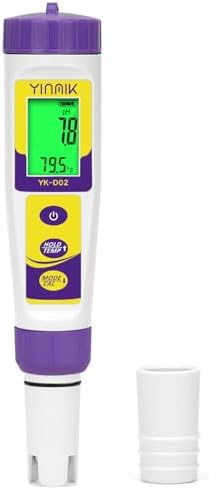 YINMIK Hydrogen Water Tester, 6 in 1 pH TDS H2 EC ORP Temp Meter for Water by YINMIKWaterTester