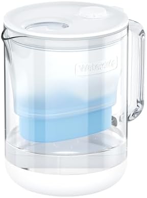 Waterdrop PT-72C-A Glass Alkaline Water Filter Pitcher, 7-Cup, Blue by Waterdrop