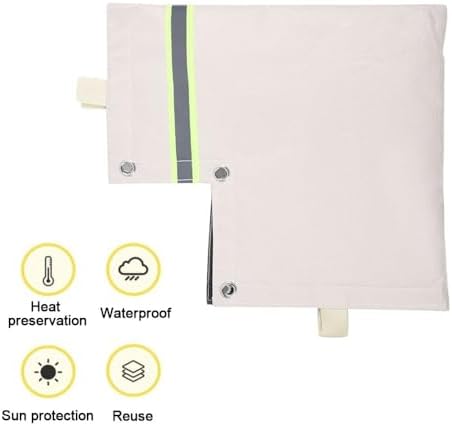 tooloflife Outdoor Backflow Preventer Insulation Cover – 3-Layer Freeze Protection for Sprinkler Valves/Well Pumps (Off-White) - Image 3