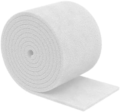 Pawfly Aquarium Filter Floss Roll for Fish Tank Filters 71 x 12 Inch White Cuttable Aquarium Filter Pad 1 Inch Thick High Density Filter Media Roll for Freshwater Saltwater Fish Tanks & Small Ponds by Pawfly