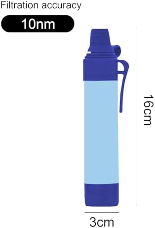 Water Filter Camping Kit, Personal Backpacking Water Filter Straw, Portable Filtration for Outdoor Hiking Travels (Sky Blue) - Image 2