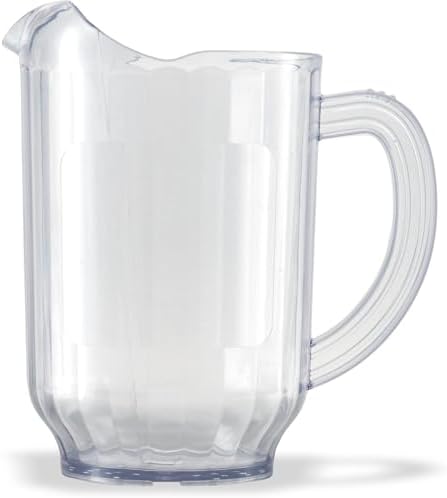 Carlisle Versapour Pitcher with Window, 60 oz Clear SAN Plastic by CarlisleFoodServiceProducts