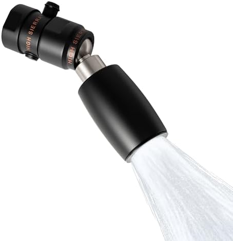 High Sierra® - CLASSIC™ Solid Lead-Free Metal 1.8 GPM Award Winning. Ultra Low Flow Shower Head with Trickle Valve. Patented Nozzle Never Clogs - Matte Black Finish by HIGHSIERRASHOWERHEADS