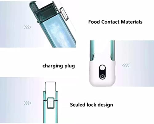 Hydrogen-Rich Water Generator Portable Hydrogen Alkaline Water Bottle PEM Membrane & SPE Technology Ionizer Make Hydrogen Content Up to 1350PPB Hydrogen Water Bottle for Home Travel 300Ml - Image 7