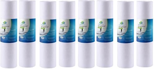 CFS – 8 Pack Sediment Water Filter Cartridges Compatible with 9534-40, EC110 Models – Sediment Filtration – Whole House Replacement Water Filter Cartridge – 1 Micron by CompleteFiltrationServices