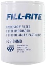 Fill-Rite F2510HM0 10-Micron Water Detecting Fuel Filter – 25 GPM Diesel, Gasoline, B20 Biodiesel & E15 Ethanol Compatible by Fill-Rite