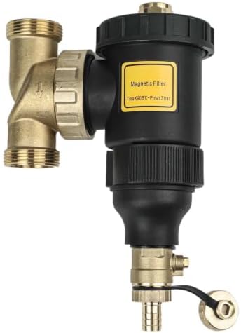 Magnetic Boiler Filter Sludge Separator for Water Heaters, HVAC Systems, Industrial Applications, Engineering Plastic Brass, Stainless Steel Mesh, Threaded DN20-DN32 Connections(DN32/1-1/4 male) - Image 6