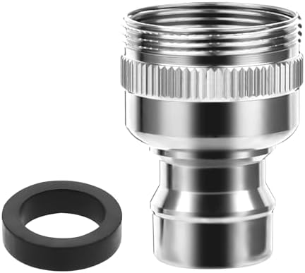 Faucet Snap Adapter Connection Sink Faucet Adapter Portable Dishwasher Faucet Adapter Faucet Aerator Sink Hose Adapter Countertop Dishwasher Connection Accessories (15/16-27Male or 55/64-27Famale) by Hariendny