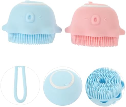 Silicone Shower Brush with Shower Gel Holder, 2 Pieces for Babies - Image 5